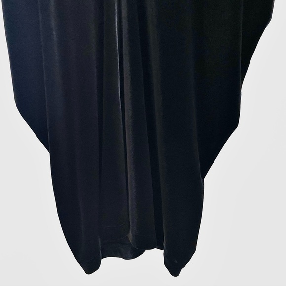 Lands' End V-Neck Dolman Velvet Draped Blouse Top in Black Size S (6-8) EUC - Picture 9 of 12